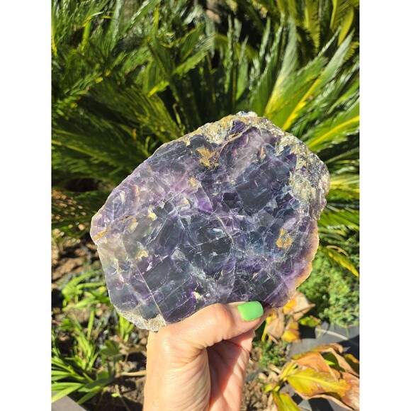Rainbow Fluorite Large Polished Crystal Slab, 508g (1.12lbs) - Picture 10 of 11